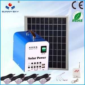 Mini portable camping solar lighting system DC Solar Power Kits 