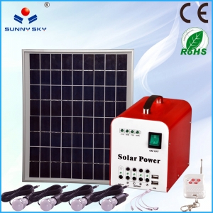 Mini portable camping solar lighting system DC Solar Power Kits 