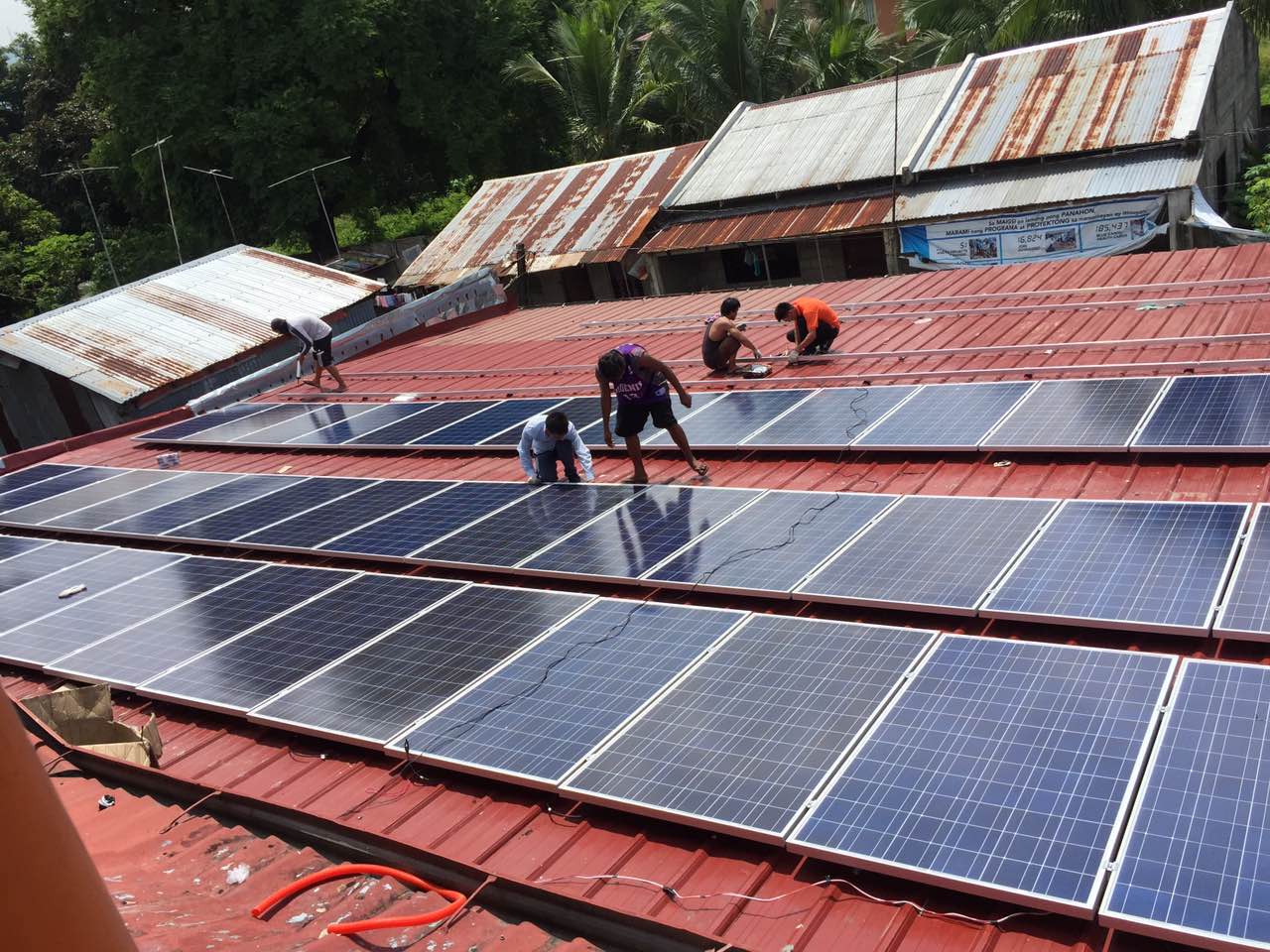  Philippine garment factory 40KW off - grid solar power generation system
