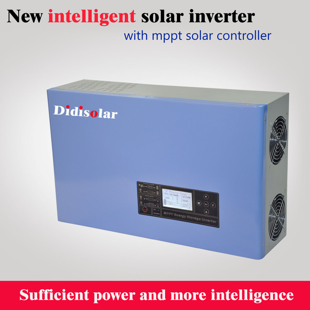 What information is displayed on the status page of Didisolar smart solar  storage inverter?